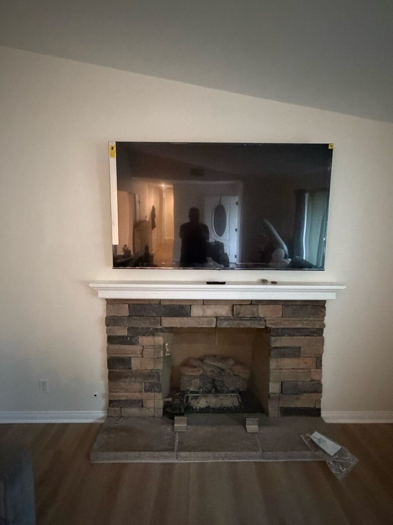 Flush Mount Television with Power addition